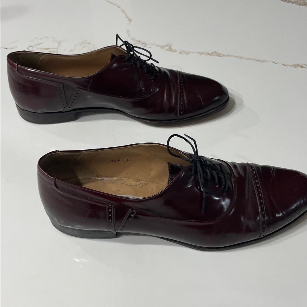 Bally Marconi Vintage Men's Dark Burgundy Captoe Oxfords | 10.5 - Picture 4 of 8